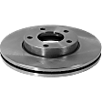 2-Wheel Set Front Brake Disc and Pad Kit, Plain Surface 5 Lugs 277.88 mm Ceramic Pro-Line Series, Includes (2) Brake Disc and (1) Brake Pad Set