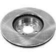 4-Piece Kit Front Brake Disc and Pad Kit, Plain Surface, 5 Lugs, Cast Iron, Organic Pad Material, Pro-Line Series