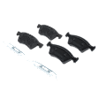4-Piece Kit Front Brake Disc and Pad Kit, Plain Surface, 5 Lugs, Cast Iron, Organic Pad Material, Pro-Line Series