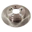 Rear Brake Disc and Pad Kit Plain Surface, 5 Lugs, Cast Iron, Organic Pad Material, Pro-Line Series