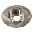 Rear Brake Disc and Pad Kit Plain Surface, 5 Lugs, Cast Iron, Organic Pad Material, Pro-Line Series