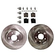 2-Wheel Set Rear Brake Disc and Pad Kit, Plain Surface 5 Lugs 290.07 mm Organic Pro-Line Series, Includes (2) Disc and (1) Pad Set