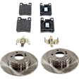 2-Wheel Set Rear Brake Disc and Pad Kit, Plain Surface 5 Lugs 290.07 mm Organic Pro-Line Series, Includes (2) Disc and (1) Pad Set