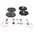4-Wheel Set Front and Rear Brake Disc and Pad Kit, Plain Surface, 4 Lugs, Cast Iron , Pro-Line Series