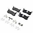 4-Wheel Set Front and Rear Brake Disc and Pad Kit, Plain Surface, 4 Lugs, Cast Iron , Pro-Line Series