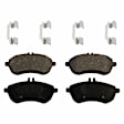 2014 Mercedes Benz C250 - 4-Wheel Set Front and Rear Brake Disc and Pad Kit, Plain Surface, 5 Lugs, Front-294.89 mm/Rear-299.97 mm, Organic, Sedan, 1.8L 4Cyl, Pro-Line Series  Includes (4) Disc and (2) Pad Set