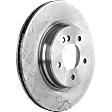 4-Wheel Set Front and Rear Brake Disc and Pad Kit, Plain Surface 5 Lugs Front-344.93 mm/Rear-299.97 mm Organic Pro-Line Series, Includes (2) Brake Pad Set and (4) Brake Disc