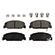 4-Wheel Set Front and Rear Brake Disc and Pad Kit, Plain Surface 5 Lugs Front-294.89 mm/Rear-299.97 mm Organic Pro-Line Series, Includes (4) Disc and (2) Pad Set