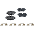 Front and Rear Brake Disc and Pad Kit, Plain Surface, 4 Lugs, Cast Iron , Pro-Line Series