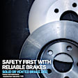 Front and Rear Brake Disc and Pad Kit, Plain Surface, 4 Lugs, Cast Iron , Pro-Line Series