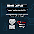 Front and Rear Brake Disc and Pad Kit, Plain Surface, 4 Lugs, Cast Iron , Pro-Line Series