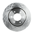 2-Wheel Set Front Brake Disc and Pad Kit, Plain Surface 6 Lugs 350.01 mm Ceramic Pro-Line Series, Includes (1) Brake Pad Set and (2) Brake Disc
