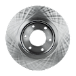2-Wheel Set Front Brake Disc and Pad Kit, Plain Surface 6 Lugs 350.01 mm Ceramic Pro-Line Series, Includes (1) Brake Pad Set and (2) Brake Disc
