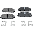 2-Wheel Set Front Brake Disc and Pad Kit, Plain Surface 6 Lugs 350.01 mm Ceramic Pro-Line Series, Includes (1) Brake Pad Set and (2) Brake Disc
