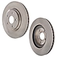 2-Wheel Set Front Brake Disc and Pad Kit, Plain Surface 5 Lugs 319.02 mm Ceramic Pro-Line Series, Includes (2) Brake Disc and (1) Brake Pad Set
