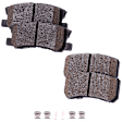 2-Wheel Set Rear Brake Disc and Pad Kit, Plain Surface 5 Lugs 302.01 mm Ceramic Pro-Line Series, Includes (2) Disc and (1) Pad Set
