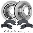2020 Nissan NV3500 SL - 2-Wheel Set Rear Brake Disc and Pad Kit, Plain Surface, 8 Lugs, 363.98 mm, Semi-metallic, 4.0L 6Cyl, Pro-Line Series  Includes (2) Disc and (1) Pad Set