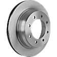 2020 Nissan NV3500 SL - 2-Wheel Set Rear Brake Disc and Pad Kit, Plain Surface, 8 Lugs, 363.98 mm, Semi-metallic, 4.0L 6Cyl, Pro-Line Series  Includes (2) Disc and (1) Pad Set