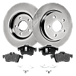 4-Piece Kit Rear Brake Disc and Pad Kit, Plain Surface, 5 Lugs, 279.91 mm Organic, Pro-Line Series