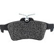 4-Piece Kit Rear Brake Disc and Pad Kit, Plain Surface, 5 Lugs, 279.91 mm Organic, Pro-Line Series