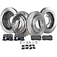 4-Wheel Set Front and Rear Brake Disc and Pad Kit, Plain Surface 6 Lugs Front-290.07 mm/Rear-299.97 mm Ceramic Pro-Line Series, Includes (4) Disc and (2) Pad Set