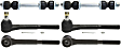 6-Piece Kit Front, Driver and Passenger Side Suspension Kit, Includes (4) Tie Rod End and (2) Sway Bar Link