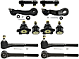 12-Piece Kit Front Suspension Kit, Includes (4) Ball Joint, (4) Tie Rod End, (1) Pitman Arm, (1) Idler Arm and (2) Tie Rod Adjusting Sleeve