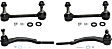 4-Piece Kit Front, Driver and Passenger Side Suspension Kit, Includes (2) Tie Rod End and (2) Sway Bar Link