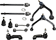 10-Piece Kit Front, Driver and Passenger Side, Upper Control Arm Kit, Includes (2) Ball Joint, (2) Control Arm, (2) Sway Bar Link, and (4) Tie Rod End