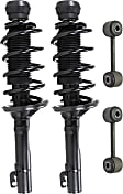 4-Piece Kit Front, Driver and Passenger Side Suspension Kit, Includes (2) Sway Bar Link and (2) Shock Absorber and Strut Assembly