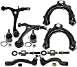 10-Piece Kit Front, Driver and Passenger Side, Upper and Lower Control Arm Kit, Includes (2) Ball Joint, (4) Control Arm, and (4) Tie Rod End