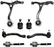 8-Piece Kit Front, Driver and Passenger Side, Lower Control Arm Kit, Includes (2) Ball Joint, (2) Control Arm, and (4) Tie Rod End