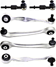 6-Piece Kit Front, Driver and Passenger Side, Upper, Frontward and Rearward Control Arm Kit Includes (4) Control Arm and (2) Tie Rod End