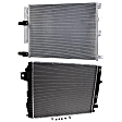 2-Piece Kit Radiator, 6.7L, 6Cyl, Includes (1) A/C Condenser and (1) Radiator