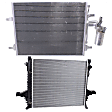 2-Piece Kit Radiator, 3.2L, 6Cyl, Includes (1) A/C Condenser and (1) Radiator