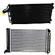 2003 Chevrolet S10 - 2-Piece Kit Radiator, RWD, Manual Transmission, For Models With Standard Duty Cooling, 2.2L 4Cyl, Includes (1) A/C Condenser and (1) Radiator