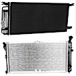 2002 Pontiac Montana - 2-Piece Kit Radiator, For Models With Standard Duty Cooling, 3.4L 6Cyl,  Includes (1) A/C Condenser and (1) Radiator
