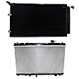 2004 Toyota Camry - 2-Piece Kit Radiator, For Models With Heavy Duty Cooling, 2.4L 4Cyl,  Includes (1) A/C Condenser and (1) Radiator