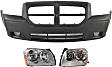 2005 Dodge Magnum - 3-Piece Kit Front Primed Bumper Cover, Includes (1) Bumper Cover and (2) Headlight