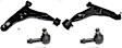 4-Piece Kit Front, Driver and Passenger Side, Lower Control Arm Kit, Includes (2) Control Arm and (2) Tie Rod End
