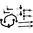 10-Piece Kit Front, Driver and Passenger Side, Upper Control Arm Kit, Includes (2) Ball Joint, (2) Control Arm, (2) Sway Bar Link, and (4) Tie Rod End