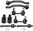 8-Piece Kit Front, Driver and Passenger Side Suspension Kit, Includes (2) Ball Joint, (4) Tie Rod End and (2) Sway Bar Link