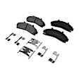 KIT-091421-200 2-Wheel Set Front Brake Disc and Pad Kit, Plain Surface 5 Lugs 284.48 mm Semi-metallic Brake Disc Evolution Geomet Coated High Carbon; Brake Pad Set Pro-Line Series, Includes (2) Disc and (1) Pad Set