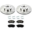 KIT-091421-252 2-Wheel Set Brake Disc and Pad Kit, Plain Surface 5 Lugs Ceramic Autospecialty By Powerstop, Includes (2) Brake Disc and (1) Brake Pad Set