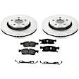KIT-091421-325 2-Wheel Set Brake Disc and Pad Kit, Plain Surface 5 Lugs Ceramic Autospecialty By Powerstop, Includes (2) Brake Disc and (1) Brake Pad Set