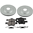 KIT-091421-84 2-Wheel Set Front Brake Disc and Pad Kit, Plain Surface 5 Lugs Ceramic SureStop OE Replacement, Includes (2) Brake Disc and (1) Brake Pad Set