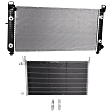 2-Piece Kit Radiator, 8.1L, 8Cyl Includes(1) A/C Condenser and (1) Radiator