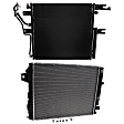 2-Piece Kit Radiator, 6.7L, 6Cyl, Includes (1) A/C Condenser and (1) Radiator