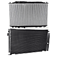2-Piece Kit Radiator, Automatic Transaxle, Coupe, 4 Cyl 1.8L Engine, Includes (1) A/C Condenser and (1) Radiator