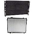 1998-2004 Toyota Tacoma - 2-Piece Kit Radiator, Includes (1) A/C Condenser and (1) Radiator